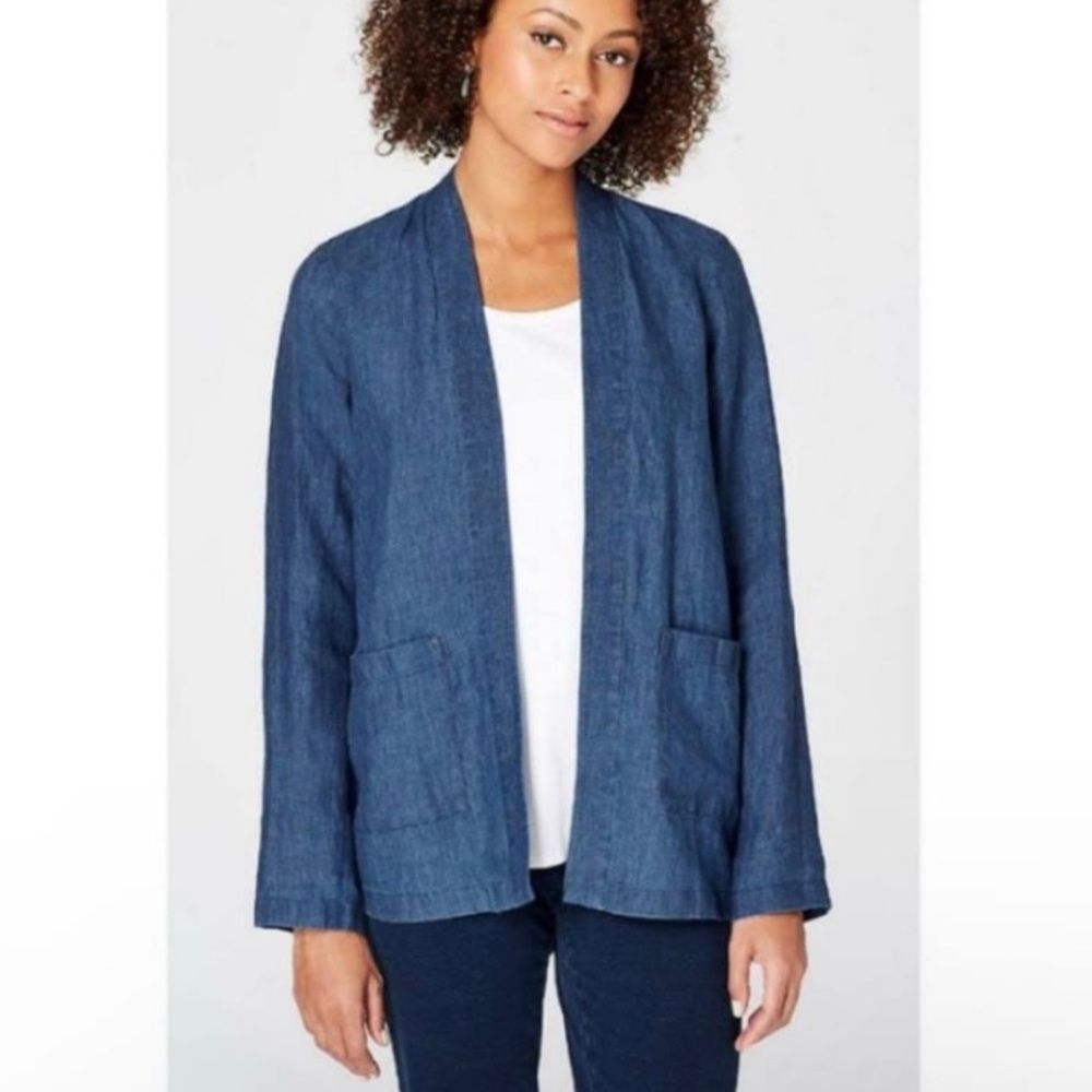 Pure Jill linen open front cardigan jacket